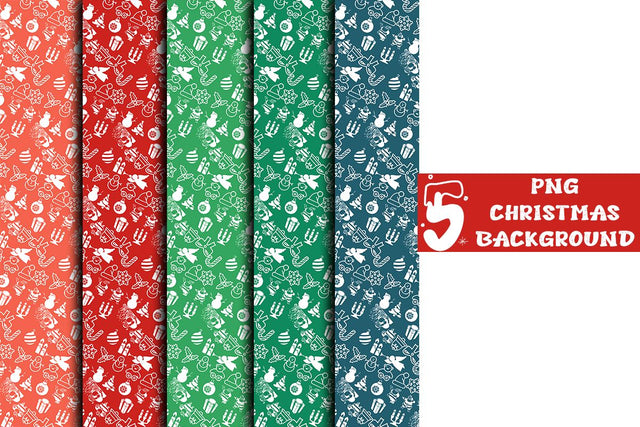 Christmas Background Digital Pattern Ethnic Touch 