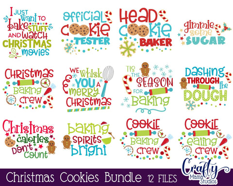 Christmas Baking Bundle - Christmas Cookies Svg SVG Crafty Mama Studios 