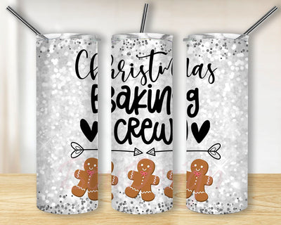 Christmas Baking Crew Baking Crew Skinny Tumbler Digital PNG Christmas Tumbler Sublimation BouDesign 