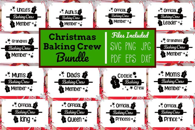 Christmas Baking Crew Bundle SVG | Christmas SVG | Baking SVG Angel Lynne Designs 