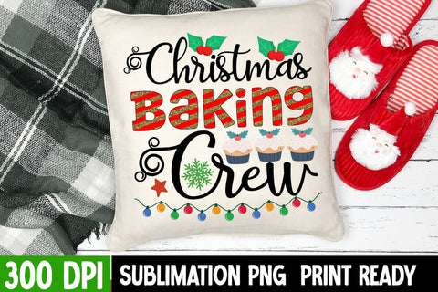 Christmas Baking Crew Sublimation Design , Christmas Baking Crew SVG PNG Sublimation BlackCatsMedia 