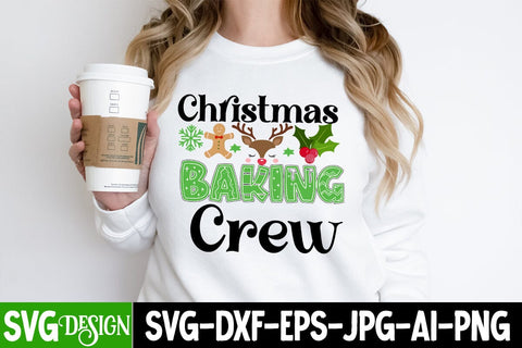 Christmas Baking Crew SVG Cut File, Christmas Baking Crew Sublimation Design, Christmas SVG Design, Christmas SVG Cut File, Christmas SVG Quotes, Merry Christmas SVG Design, Christnmas Sublimation PNG SVG BlackCatsMedia 