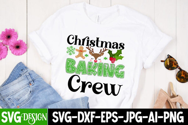 Christmas Baking Crew SVG Cut File, Christmas Baking Crew Sublimation Design, Christmas SVG Design, Christmas SVG Cut File, Christmas SVG Quotes, Merry Christmas SVG Design, Christnmas Sublimation PNG SVG BlackCatsMedia 