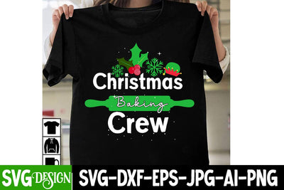Christmas Baking Crew SVG Cut File, Christmas Baking Crew Sublimation Design PNG, Christmas SVG Cut File, Christmas SVG Quotes, Merry Christmas SVG Design, Christnmas Sublimation PNG SVG BlackCatsMedia 