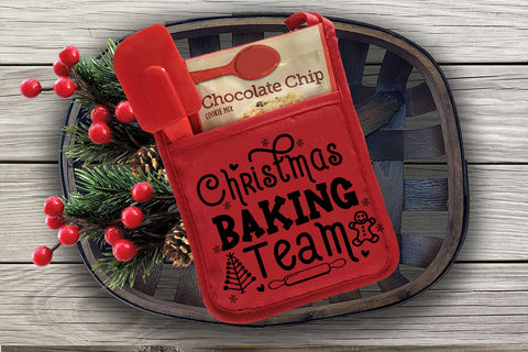 Christmas Baking I Christmas Pot Holders SVG I Oven Mitts SVG Happy Printables Club 
