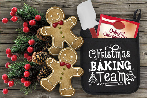 Christmas Baking I Christmas Pot Holders SVG I Oven Mitts SVG Happy Printables Club 
