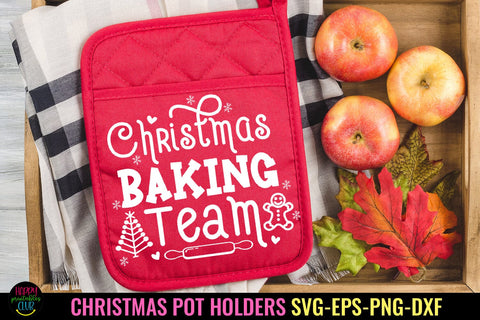 Christmas Baking I Christmas Pot Holders SVG I Oven Mitts SVG Happy Printables Club 