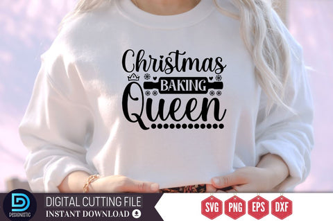 Christmas baking queen SVG, Christmas baking queen SVG DESIGNISTIC 