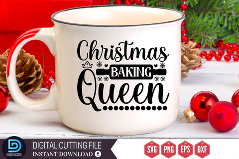 Christmas baking queen SVG, Christmas baking queen SVG DESIGNISTIC 