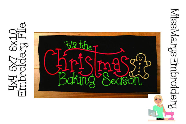 Christmas Baking Season Embroidery Embroidery/Applique MissMarysEmbroidery 