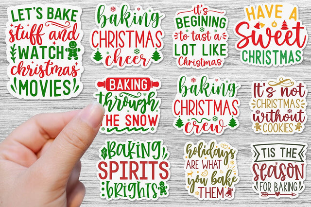 Christmas baking sticker, Printable sticker png, Christmas sticker png, kitchen sticker, Christmas sticker, Hot holder sticker png SVG etcify 