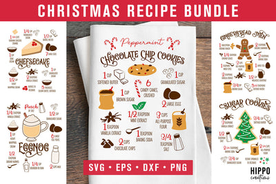 Christmas Baking SVG Bundle - Christmas Recipes SVG SVG Hippo Creations 