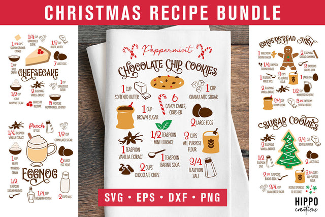 Christmas Baking SVG Bundle - Christmas Recipes SVG SVG Hippo Creations 
