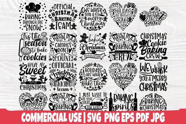 Christmas Baking SVG Bundle | Kitchen Bake Svg | Christmas Pot Holder | 20 Shirt Designs | Instant Download | COMMERCIAL USE | Cricut Files SVG TonisArtStudio 