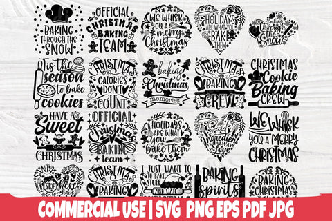 Christmas Baking SVG Bundle | Kitchen Bake Svg | Christmas Pot Holder | 20 Shirt Designs | Instant Download | COMMERCIAL USE | Cricut Files SVG TonisArtStudio 