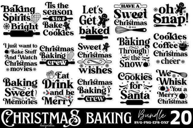 Christmas Baking SVG Bundle SVG DESIGNISTIC 