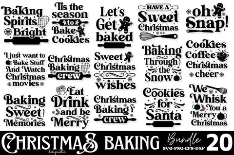 Christmas Baking SVG Bundle SVG DESIGNISTIC 