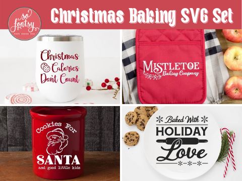 Christmas Baking SVG Set SVG So Fontsy Design Shop 