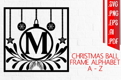 Christmas Ball Alphabet A-Z Svg Eps Ai Png Pdf SVG zafrans studio 