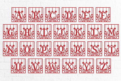 Christmas Ball Alphabet A-Z Svg Eps Ai Png Pdf SVG zafrans studio 