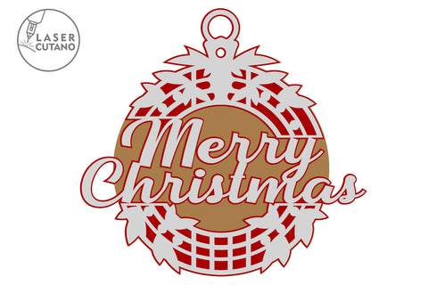 Christmas Ball Bundle Multilayer Laser Cut Files, Mandala, Round Sign SVG, 3D Designs, Mini Design Bundles SVG LaserCutano 