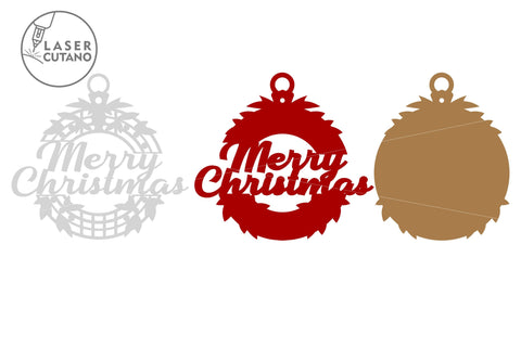 Christmas Ball Bundle Multilayer Laser Cut Files, Mandala, Round Sign SVG, 3D Designs, Mini Design Bundles SVG LaserCutano 