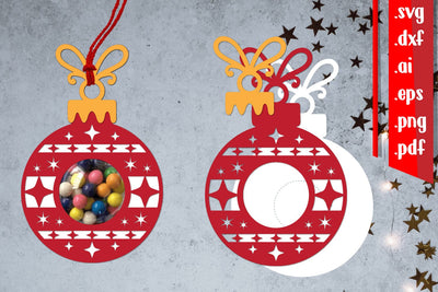 Christmas Ball Candy Holder 3D Paper zafrans studio 