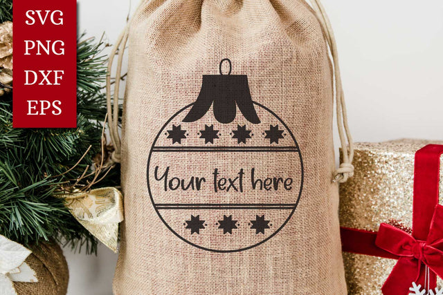 Christmas Ball Monogram | Christmas Ball Ornament SVG SVG Petunia Digital Design 