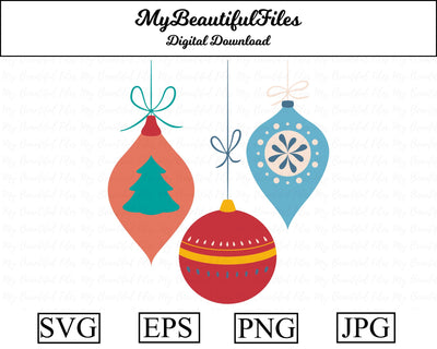 Christmas Ball Ornaments SVG MyBeautifulFiles 