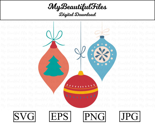 Christmas Ball Ornaments SVG MyBeautifulFiles 