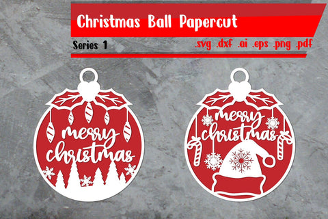 Christmas Ball Papercut 1 SVG zafrans studio 