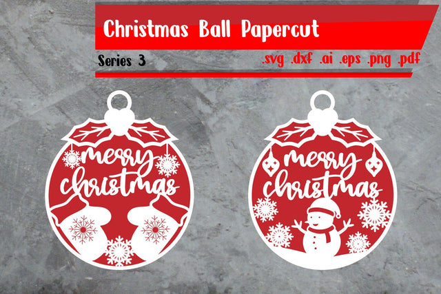 Christmas Ball Papercut 3 3D Paper zafrans studio 