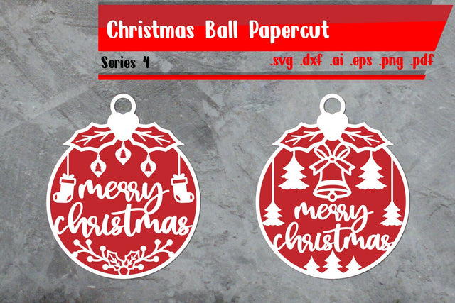 Christmas Ball Papercut 4 3D Paper zafrans studio 