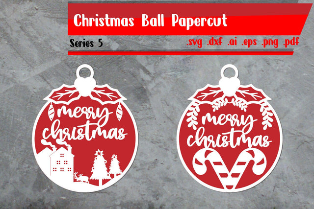 Christmas Ball Papercut 5 SVG zafrans studio 