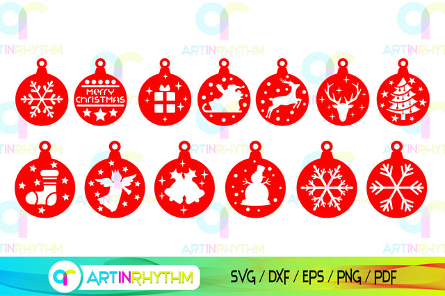 Christmas ball svg bundle SVG Artinrhythm shop 
