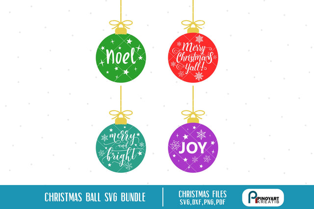 Christmas Ball Svg Bundle SVG Pinoyart Kreatib