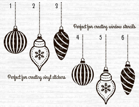 Christmas balls cut files SVG MagicArtLab 
