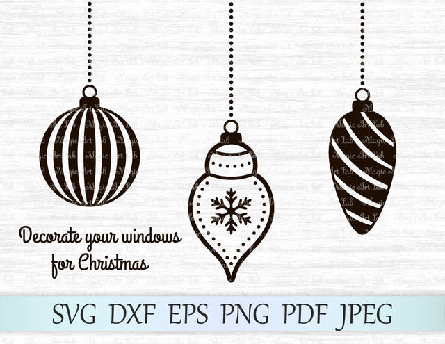 Christmas balls cut files SVG MagicArtLab 