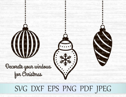 Christmas balls cut files SVG MagicArtLab 