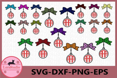 Christmas Balls Monogram SVG Lerastudio 
