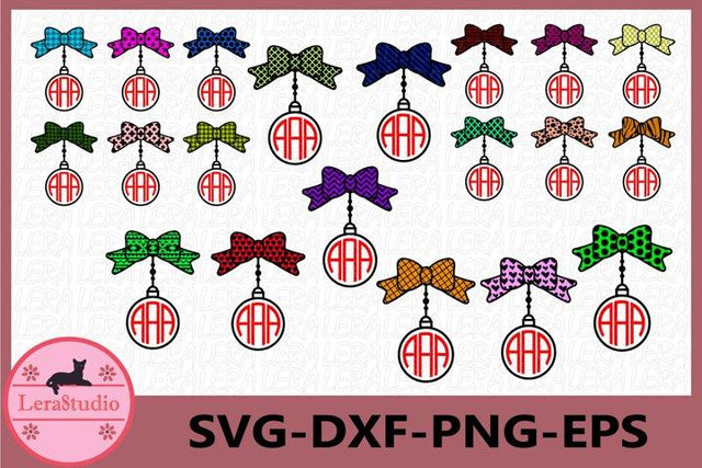 Christmas Balls Monogram SVG Lerastudio 