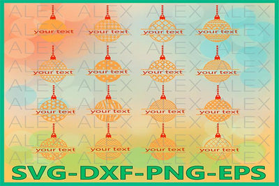 Christmas Balls Monogram svg SVG AlexSVGStudio 