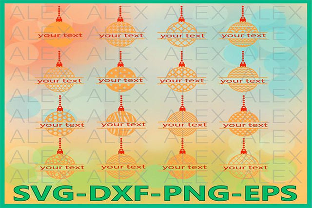 Christmas Balls Monogram svg SVG AlexSVGStudio 