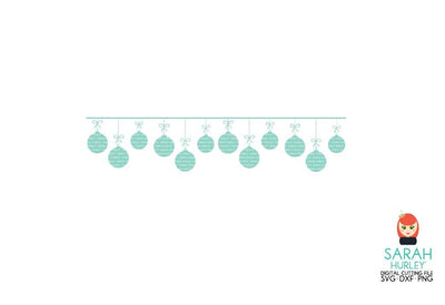 Christmas Bauble Border SVG Sarah Hurley 