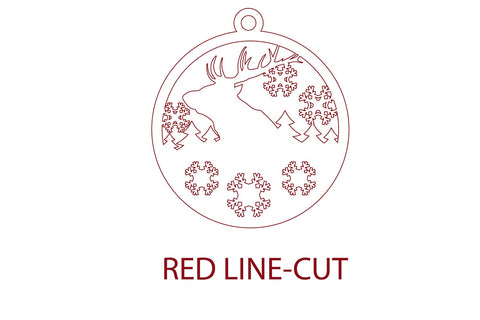 Christmas Bauble Laser cut file. Christmas SVG Laser Cut. SVG Samaha Design 