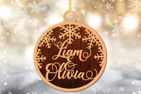 CHRISTMAS Baubles Bundle Multilayer Laser Cut Files, Mandala, Round Sign SVG, 3D Designs, Mini Design Bundles SVG LaserCutano 