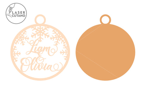 CHRISTMAS Baubles Bundle Multilayer Laser Cut Files, Mandala, Round Sign SVG, 3D Designs, Mini Design Bundles SVG LaserCutano 