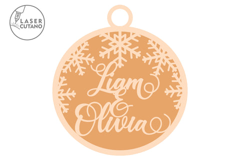 CHRISTMAS Baubles Bundle Multilayer Laser Cut Files, Mandala, Round Sign SVG, 3D Designs, Mini Design Bundles SVG LaserCutano 