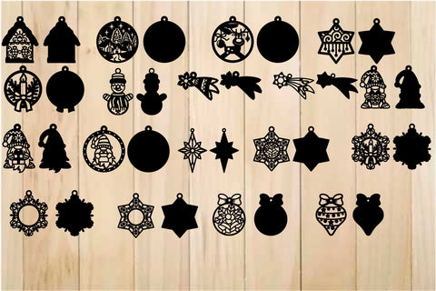 Christmas Baubles, Christmas Template, Gnomes SVG, Snowflake SVG Yuliya 