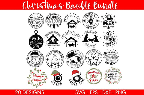Christmas Baubles Nativity SVG Bundle Sublimation SVG Freeling Design House 